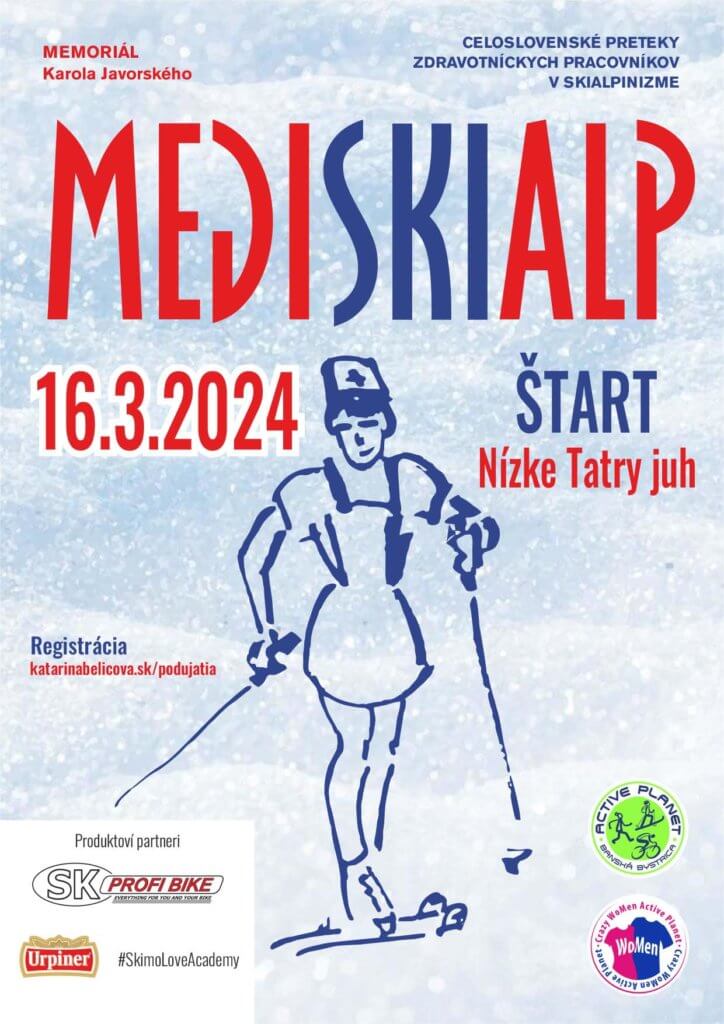 Plagát k podujatiu Mediskialp 2024 v Nízkych Tatrách